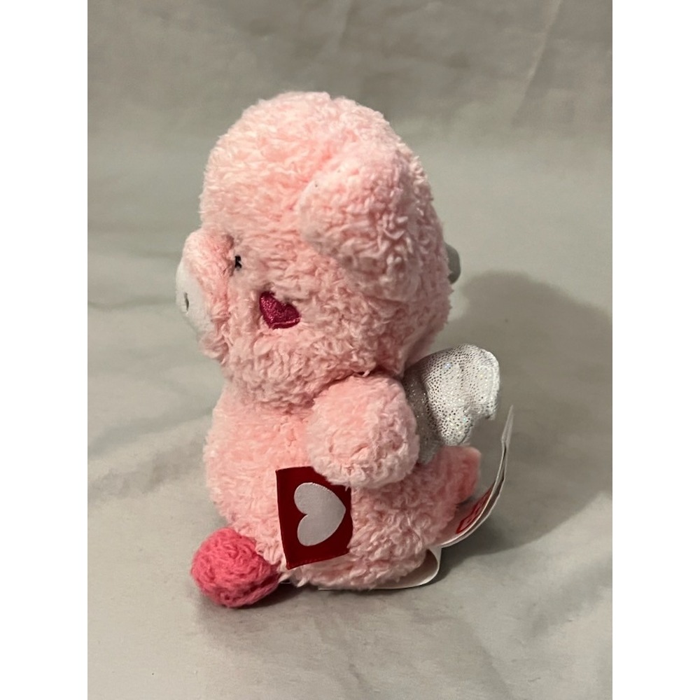 BumBumz by Russ Pink Pig Angel Valentine Plush Heart Wings Sherpa Stuffed Animal - Picture 2 of 4